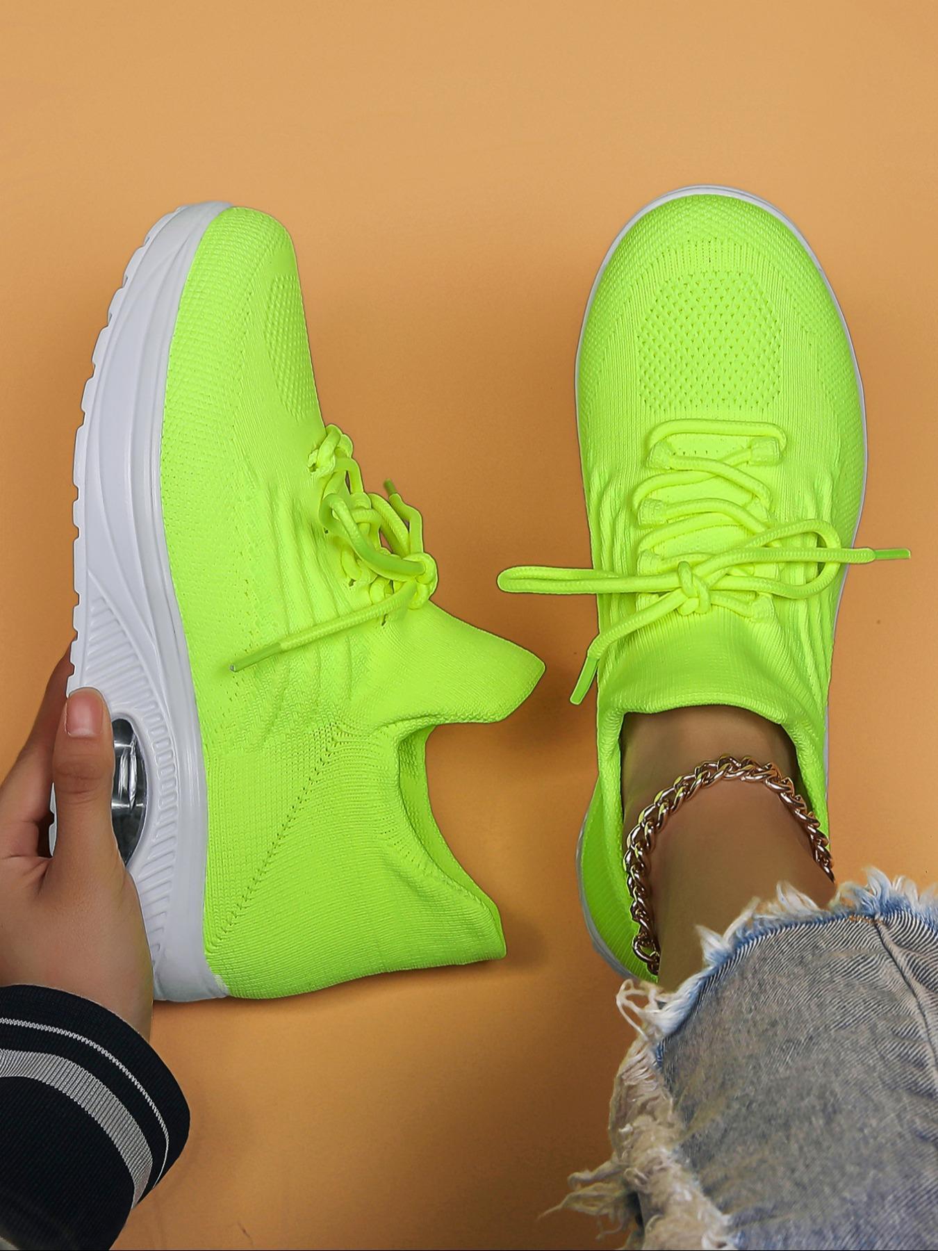 Women's Fashionable Ditsy Floral Print Lace Up Low Top Sneakers, Casual Breathable Comfortable Sports, All-match Round Toe Shoes for Daily Wear, Knitted Running Shoes