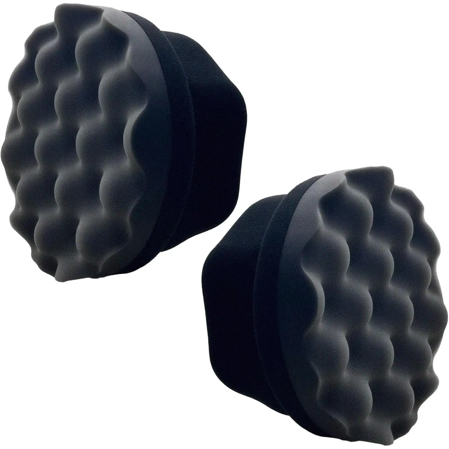 2 count Large Tire Shine Applicator,  Tire Dressing Applicator Wave Contoured, Tire Sponge Pads for  Detailing Cleaning, 4.33 inch