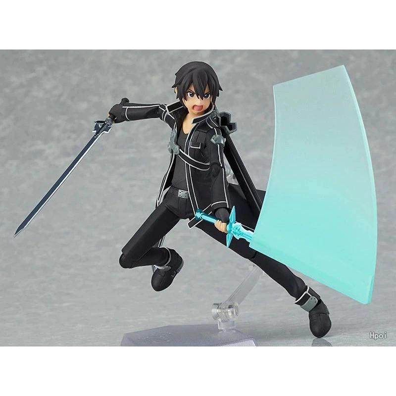 Sword Art Online Kirito Kirigaya Kazuto And Asuna Yuuki Anime Figure Standing Model PVC Detachable Collectible Desktop Ornament