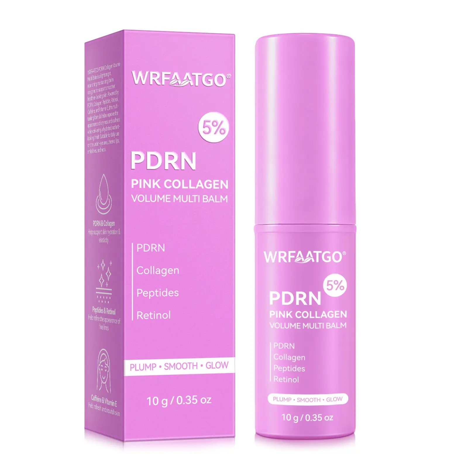 WRFAATGO Collagen Moisturizing Stick 10g — A portable moisturizing stick for soft, supple skin. Easy to carry and use.
