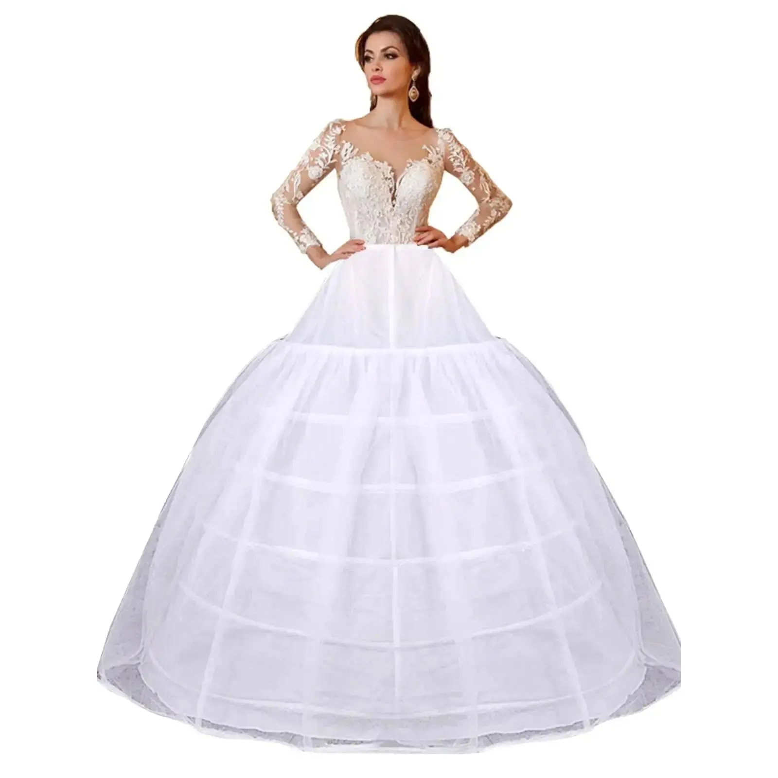 Bridal Wedding Petticoat Underskirt Ball Gown Crinoline Slip Underskirt Bridae Prom Dress Petticoats