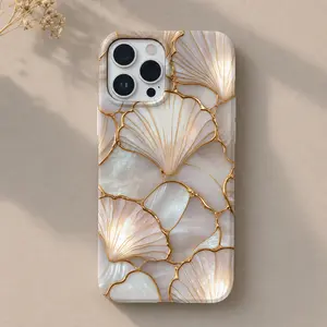 Stained Glass Seashell Phone Case for Girls Faux Mosaic Coquette Coastal Cover Protective Shockproof Ultra Slim Minimal Case for iPhone 17 16 15 14 13 12 11 Pro Max Plus Air Galaxy S26 S25 S24 S23 S22 S21 Ultra Plus FE,Christmas,Delight,Silicone, Accessor