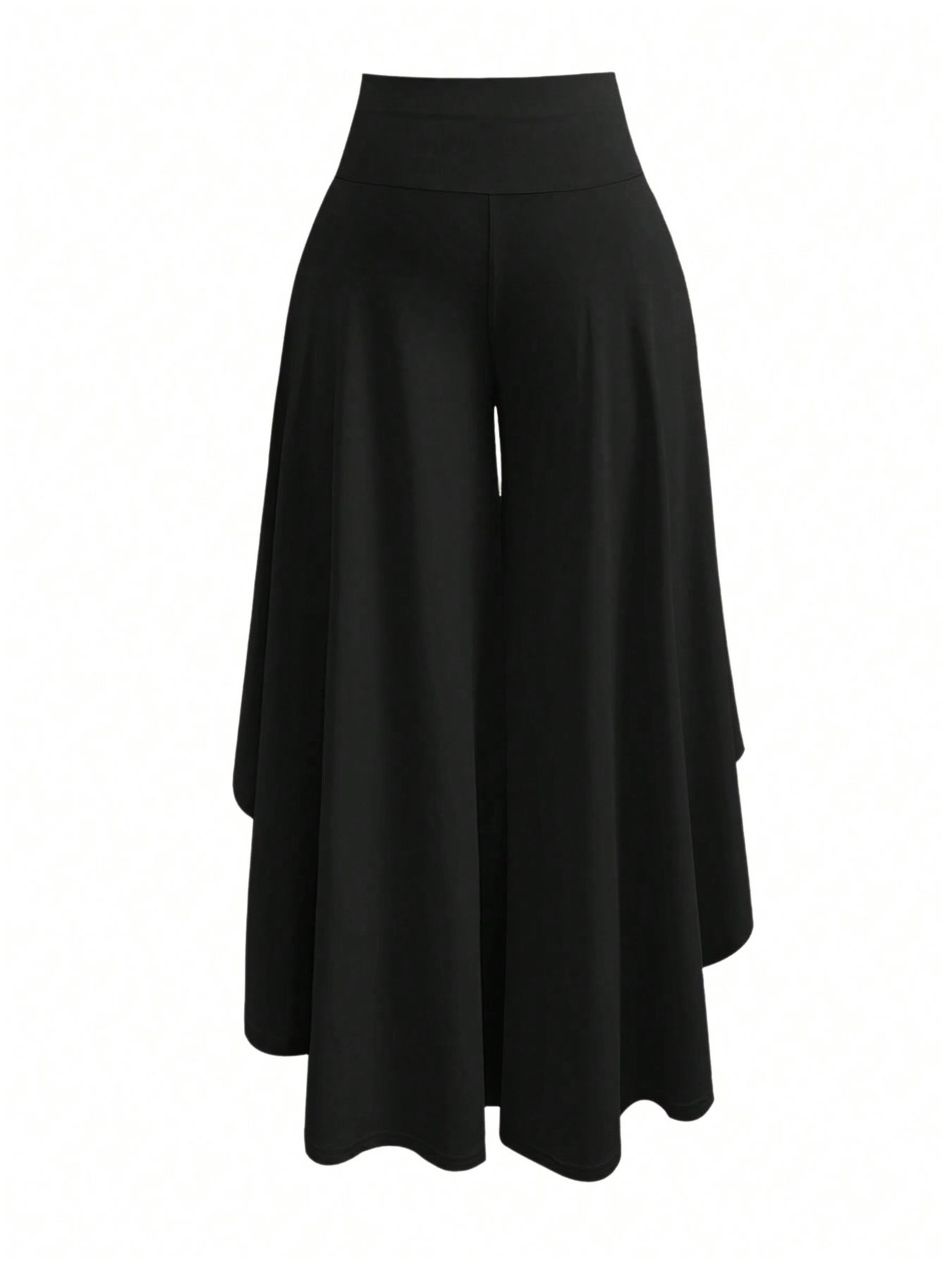 【Plus Size】 Solid Color Wide Leg Pants, Casual Comfy Trousers for Daily Wear, Women's Bottoms for All Seasons