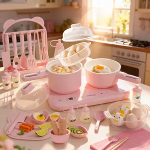 Cooking Sets Real Electric Dual Stove - Real Cooking Set with Mini Kitchen Tools, Safe Utensils, Apron & Cookware - Great for Pretend Play Learning (Pink)fidget toys