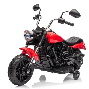 12V Toddler Electric Ride On Motorcycle, Detachable Training Wheels, Soft Start, LED Headlight & USB Music, 3 Gear Forward Reverse Kids Motorbike for Ages 3-5 Max 66LBS