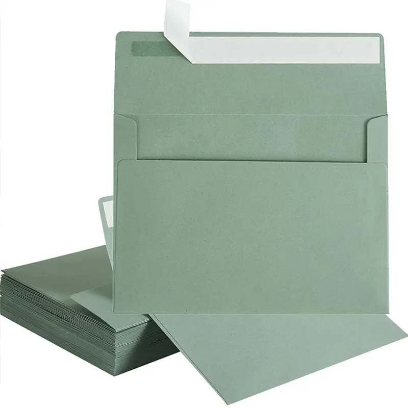 5 X 7 Envelopes Full-Color Self-Print, for Wedding, Party Invitations, Greeting Cards, Announcements, Photos, 5.24 X 7.21 Inches