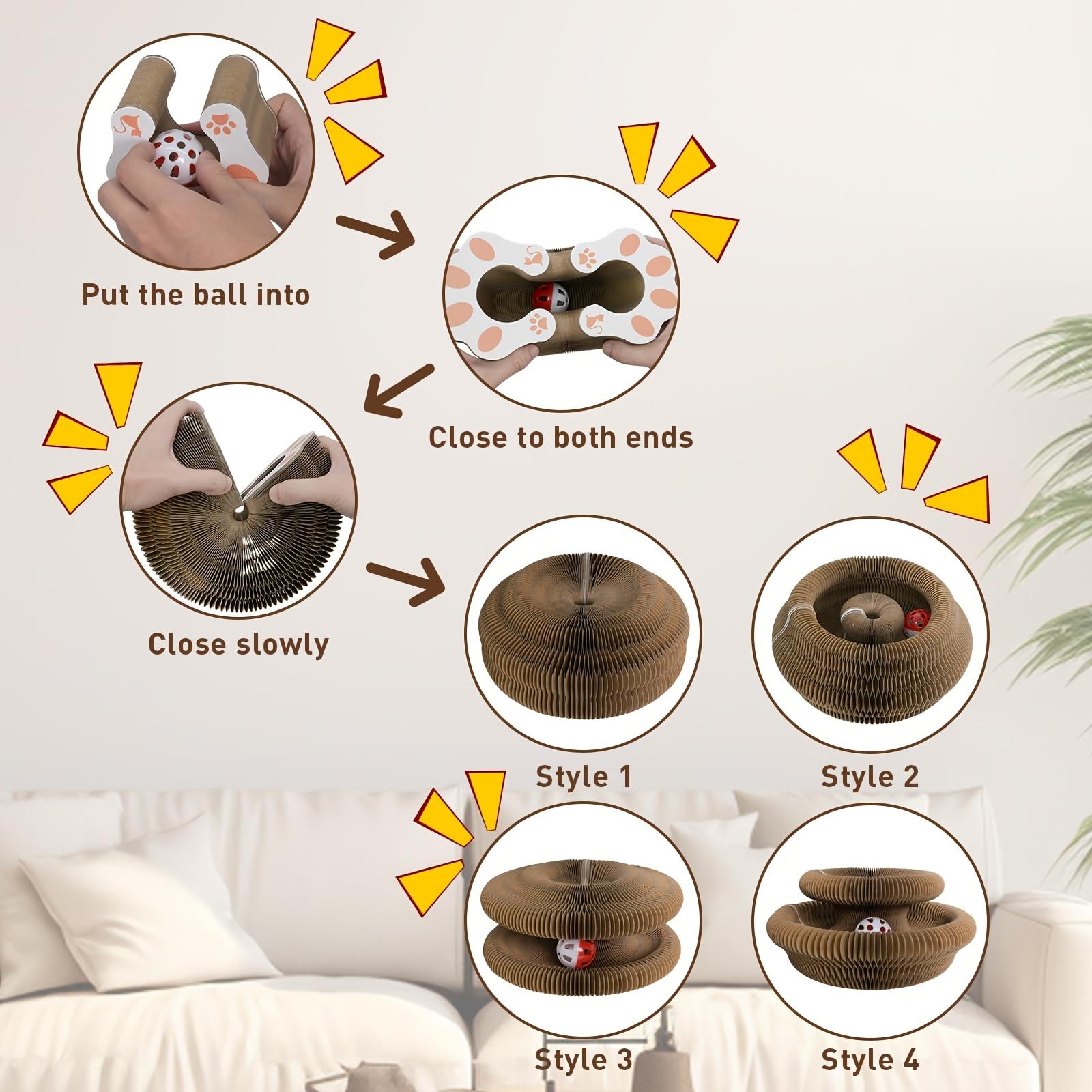 1/2pcs Magic Organ Cat Scratcher Board Cat Ball Adventure The Ultimate Interactive Mental Physical Exercise for Indoor Cats Toy, Without Battery