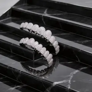 Boys&Hood 8A High-Quality Honeycomb Diamond Braces, Unisex Hip-Hop Accessories – Perfect Set for Men and Women