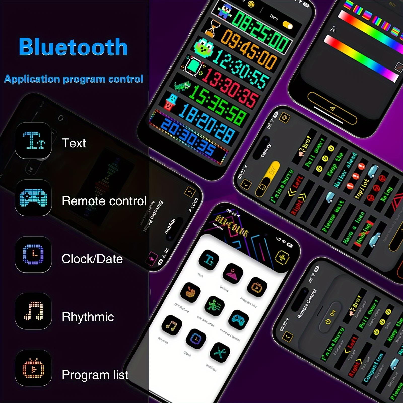 Devil'S Eye Car Animation Logo RGB LED Matrix Pixel Panel Programmable DIY Copy, Application Control LED Panel Flexible Display Light