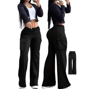 Women's 2026 Stretch High-Waisted Multipocket Cargo Bottoms - Casual, Influencer-Style Hot Seller, All-Seasons Work Pants