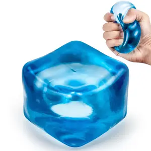 Premium Sensory Stress Cube - Squishy Toy 2.17“ Extra Large Fidget Toy | Stress Balls for Adults with Non-Sticky - Birthday Gift for Girlfriend Kids - Washable