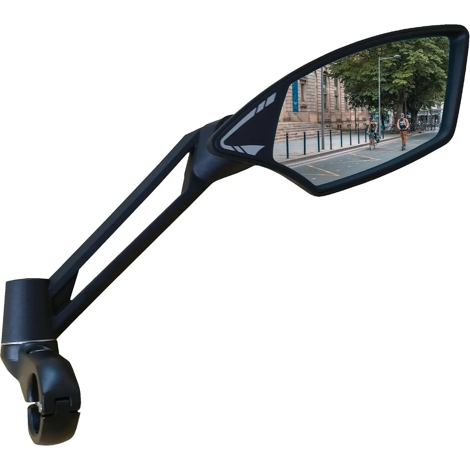 Handlebar  Mirror, Scratch Resistant Glass Lens, Ultra-, E- Mirror,  Mirror, Rotatable Safe Rearview Mirror, ( Right Side) ME-011RS