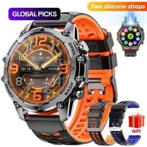 1.52'' HD Round Smartwatch for Men, Make Calls & Music Control, 120+ Sports Modes, Voice Assistant, IP68 Waterproof, Long Battery Life