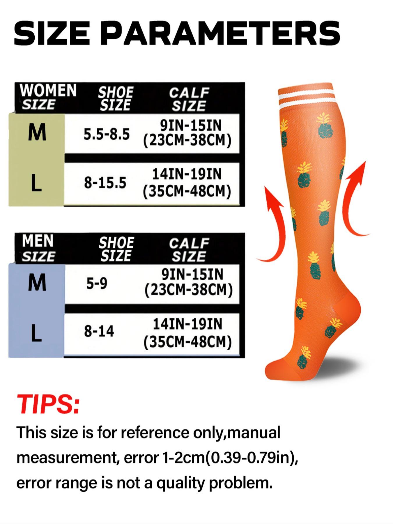 10 Pairs Unisex's Compression Socks, Athletic Running Socks, Sports Socks for Running, Nurses, Pregnant Women, Comfy Breathable Sports Socks for Daily Wear