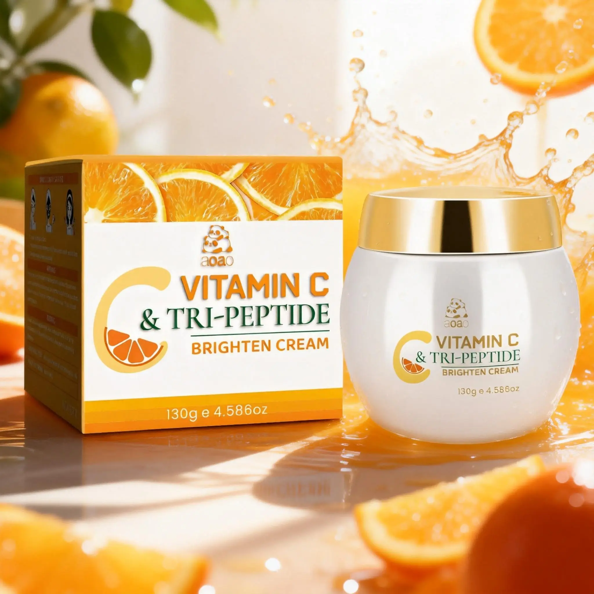 Vitamin C Face Cream, Brightening Antioxidant Moisturizer, Hydrating and Smoothing Uneven Complexion, 130g Beauty Cream