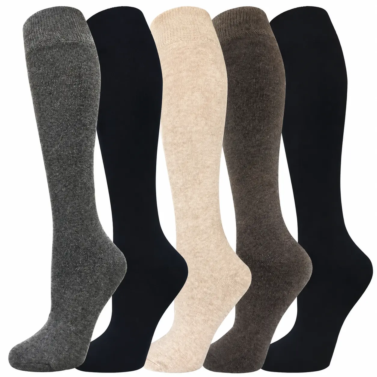 Cozy Thermal Knee-High Socks for Women – Soft Cotton Blend with Enhanced Warmth, Ideal for Winter Outdoors, Hiking, Office Wear, Daily Comfort, and Thoughtful Gifting