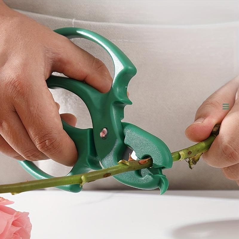 1PC, floral scissors, 2-in-1 flower branch pruning scissors, stainless steel gardening scissors, rose thorn removal scissors, scissors suitable for flower shops