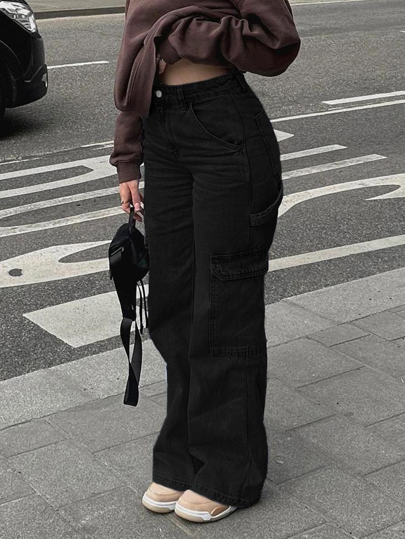 Teen Girls' Y2K Style Cargo Pants, Trendy Casual Design, Comfortable Non-Elastic Fabric, Perfect for Daily Wear & Outdoor Adventures