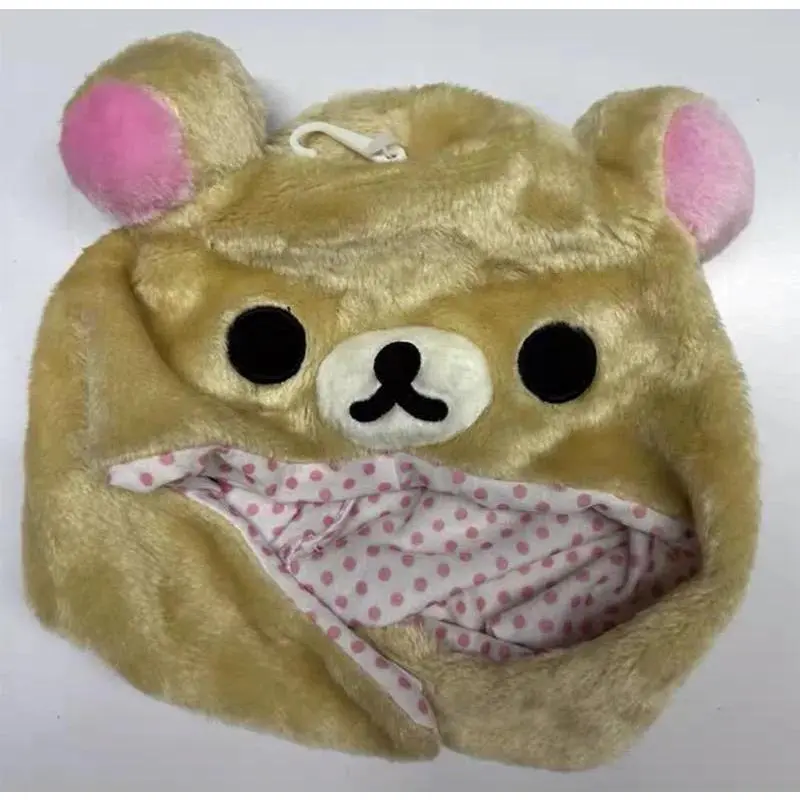 Rilakkuma Korilakkuma Bear Plush Ushanka Hat Kawaii Cute Winter Hat For Women Girls Boys Kids Cartoon Anime Cap Gorras