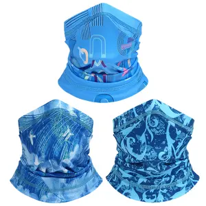 3-pack Moisture-wicking Neck Gaiter Sweat-evaporating Printed Mask, Suitable for Outdoor Cycling, Driving, Sports, Multi-purpose Protective Face Cover