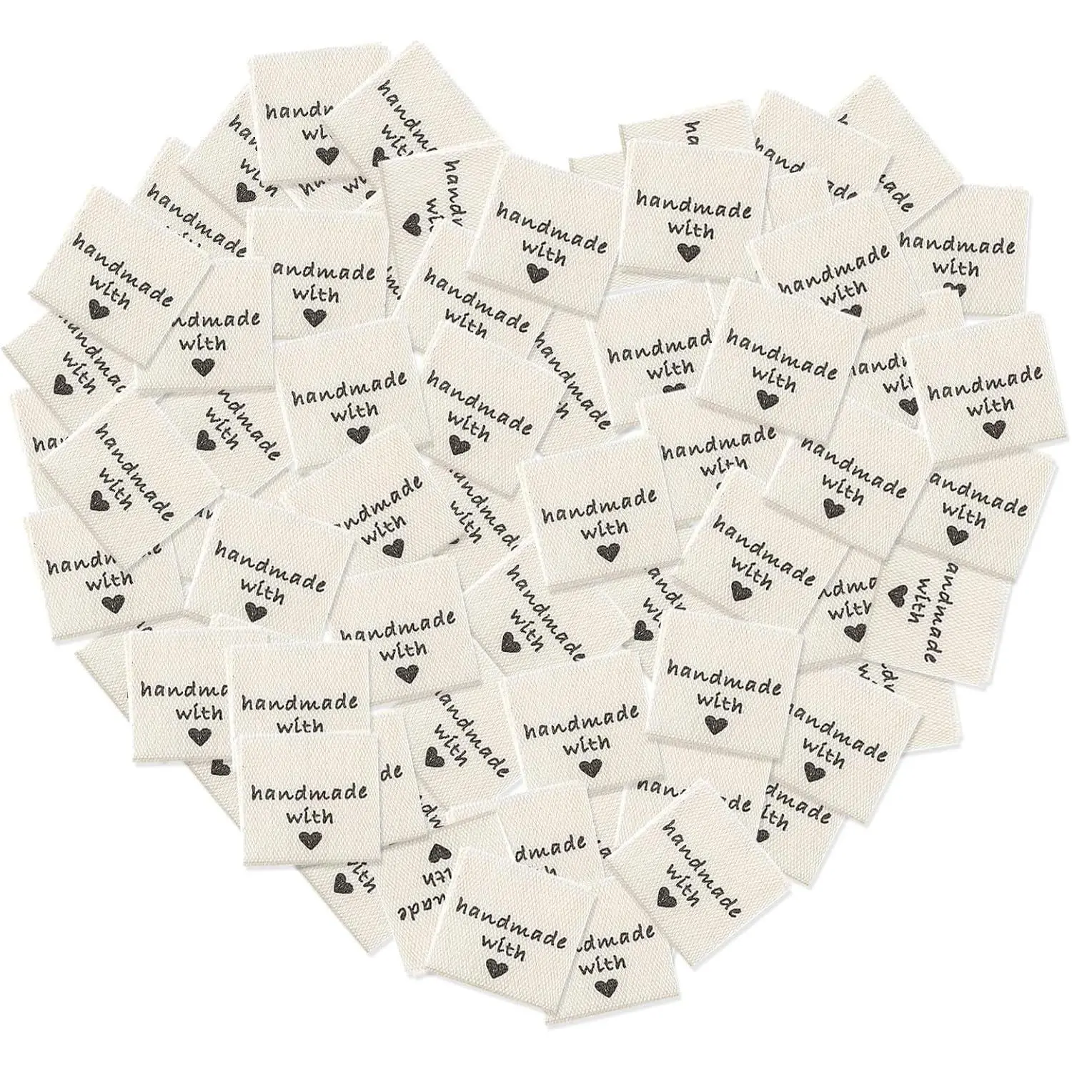 100 count Sewing Labels for  Items - Personalized Clothing Labels & Custom Tags for DIY Crafts, Knitting, Crocheting, Sewing