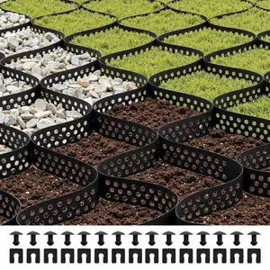 VEVOR Gravel Grid, 2 Inch Depth, 32.81x 9.84 FT/ 10000x 3000 mm, 1880 LBS Per Sq ft Grass Ground Retainer, Permeable Geo Grids Driveway Stabilization, for Garden, Patio, Walkway, RV Parking Slopes