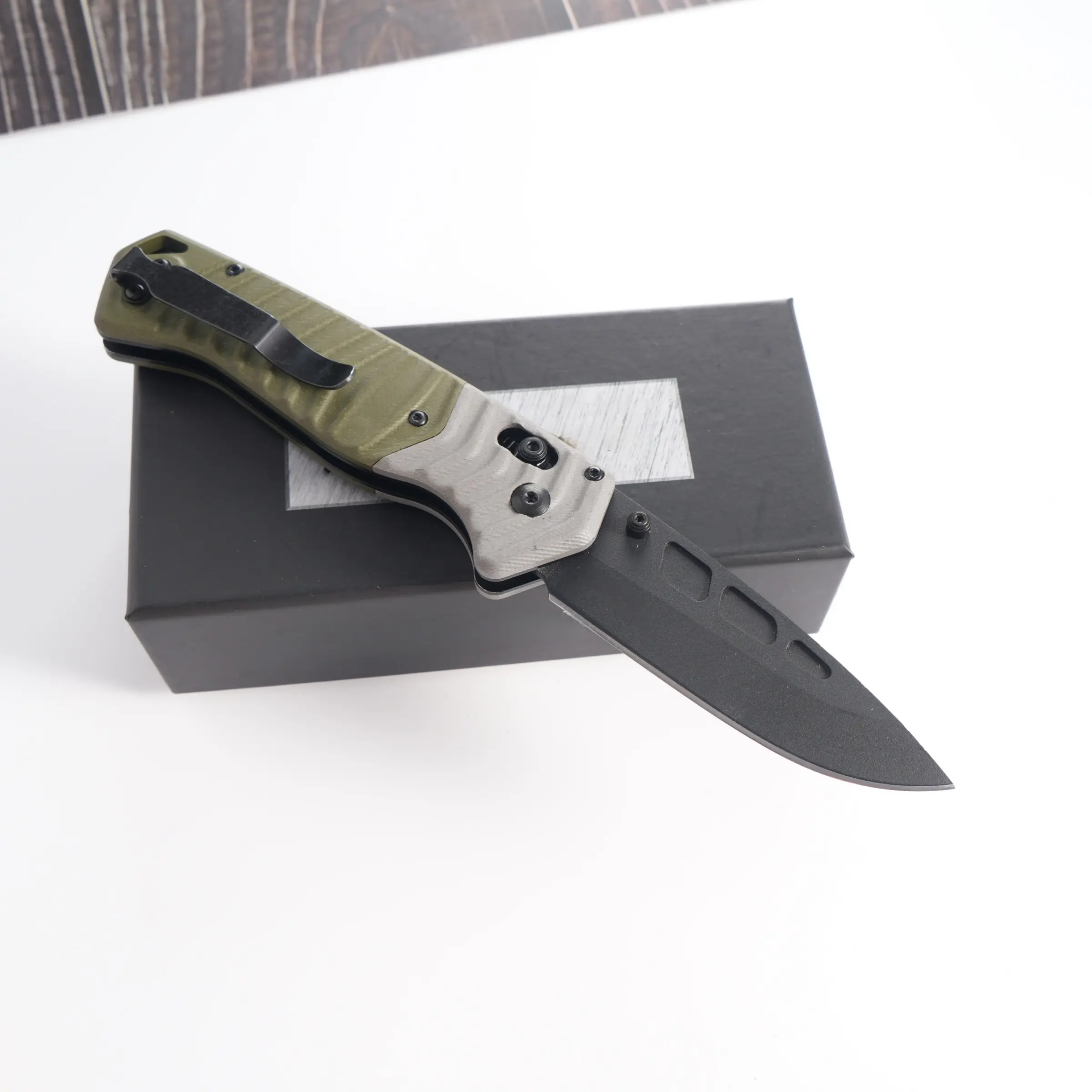 1pc 593 Folding Knife, Lightweight High-Quality Edc Pocket Knife, Fruit Knife, Dinner Knife, Camping Fishing Travel Gear, Hard Blade, Christmas Gift, Men's Gift
