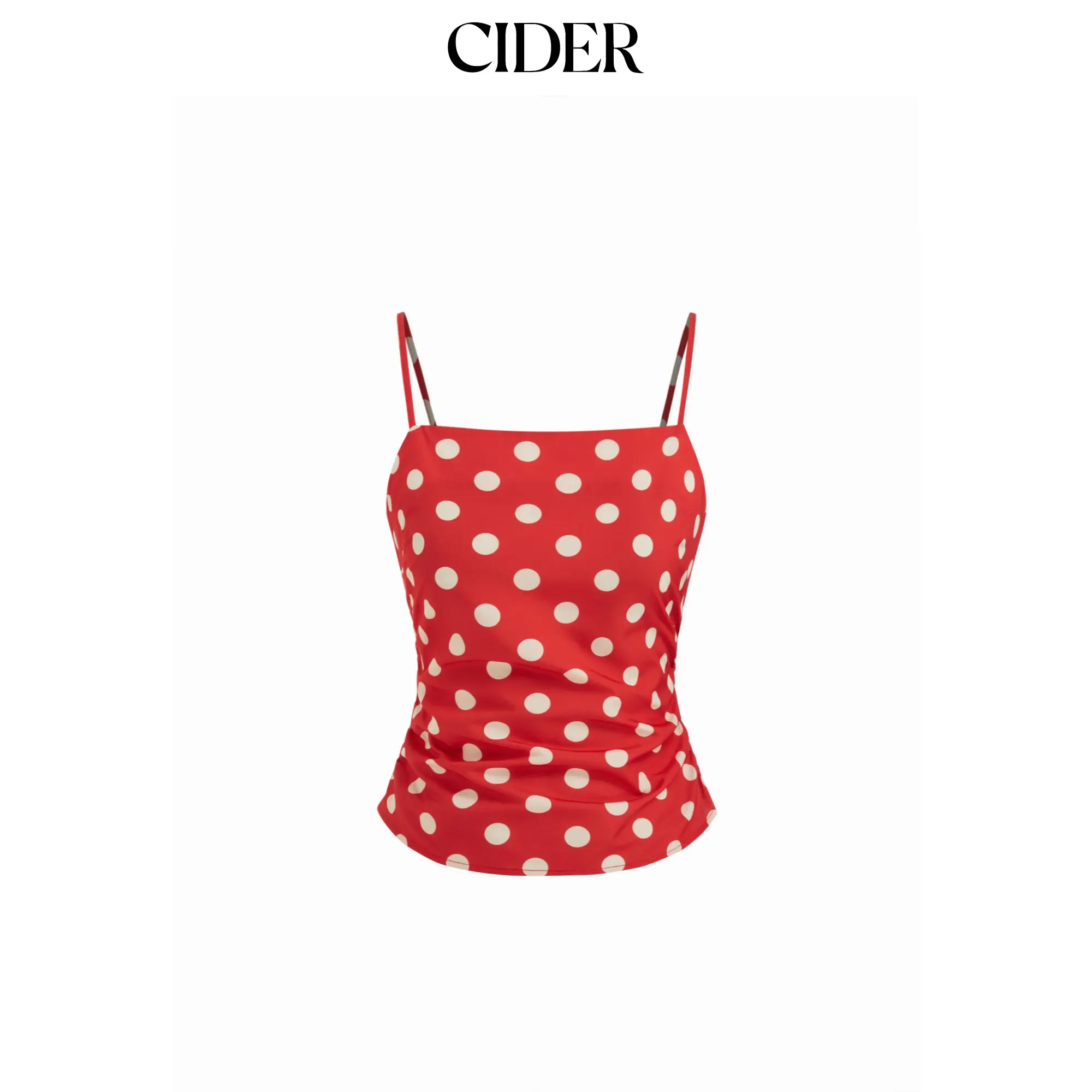Cider Polka Dot Ruched Cami Top SummerWins SummerFinds