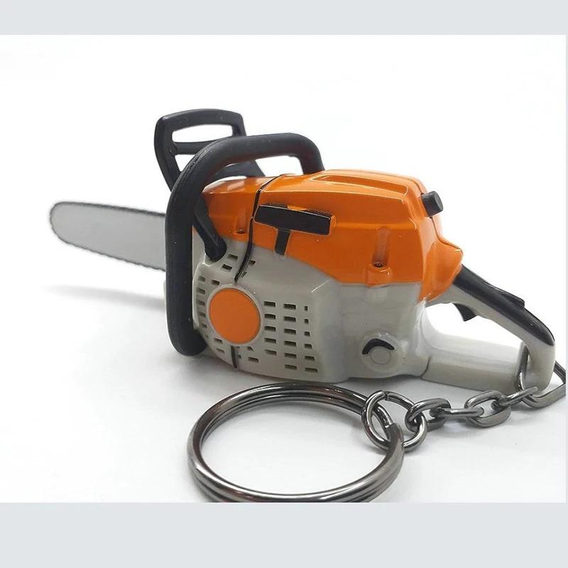 Creative Chainsaw Keychain Cartoon Mini Tool Pendant Suitable For Keychain Backpack Hanging Decoration Birthday Holiday Gifts
