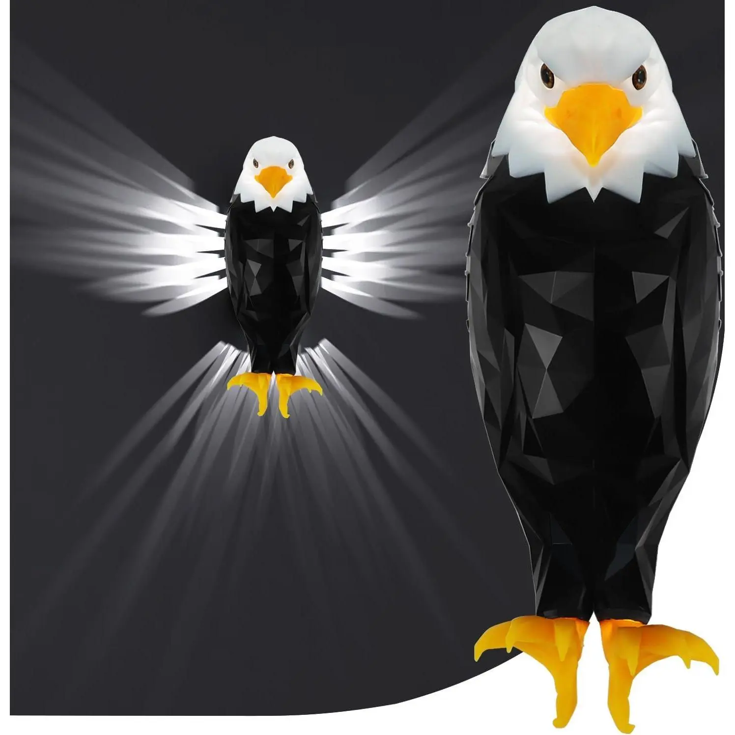 LED Animal Wall Light, Eagle Shadow Night Light, USB Charging, with Remote Control, Wall Light Decoration for Bedroom, Staircase, Corridor, Bar