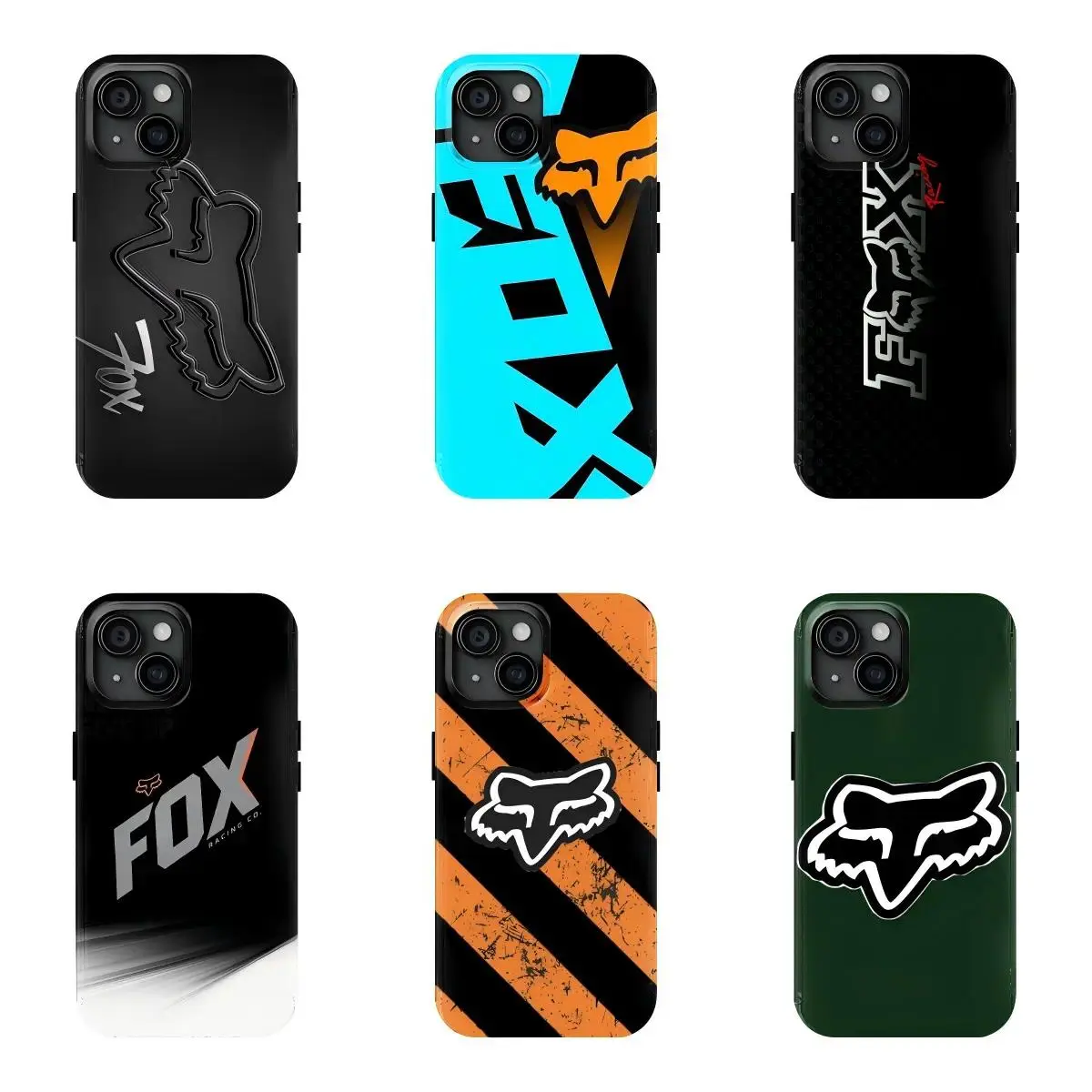 Fox Racing For Riders Glossy 2-In-1 Protective Phone Case For iPhone 17-11 (Pro Max, Pro Plus) & Samsung S26-23