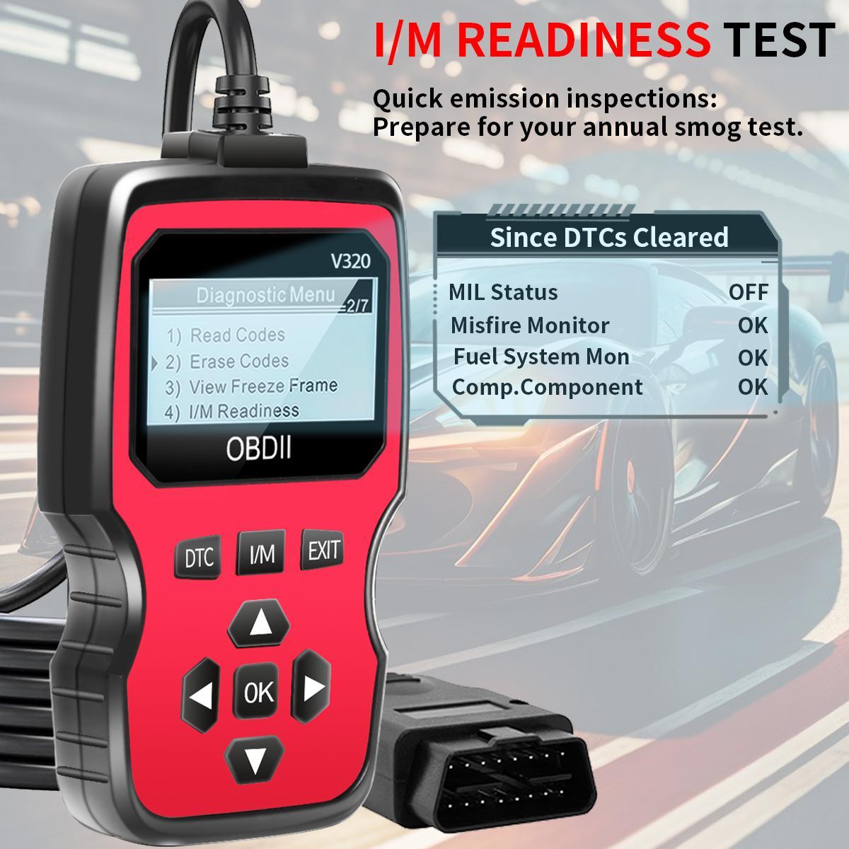 OBD2 Engine Fault Code Reader, Multifunctional Car Diagnostic Tool, Professional Car Scanner Diagnostic Tool for All OBD II Protocol Cars Since 1996, Automotive Diagnostic Tool