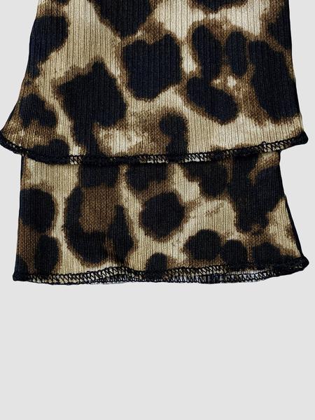 Women's Leopard Print Long Sleeve T-Shirt, Slim-Fit Casual Top for Fall Season, Stylish Fashionable Women's Clothing
