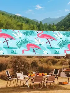 1 PCS Large Outdoor Sunshade Simple and fashionable design elements (15), 4 Fixation Ropes Included Washable for Outside Yard Camp Beach Washable Fabric, Homeowners, Garden Lovers Decorative Shade, Beach Shelter