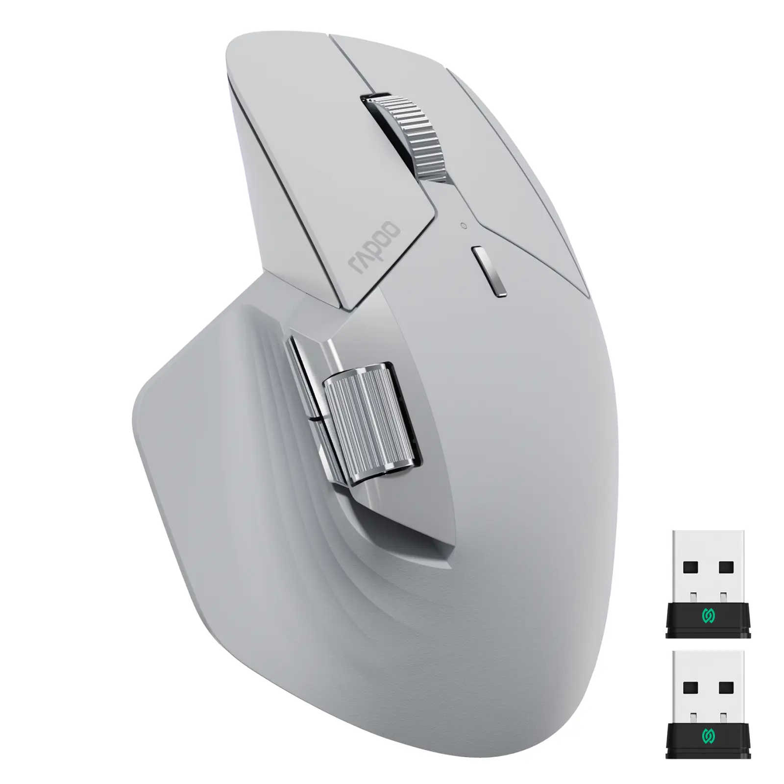 Rapoo MT760 PRO Wireless Mouse, NearLink + Bluetooth 5.0 Multi-Device, 12K DPI, 2K Polling, Ergo for Work & Gaming, 11 Programmable Buttons, On-Board Memory, Quiet Clicks, USB-C, 120 Days Battery Life