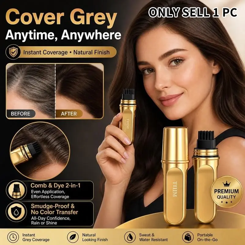 Root Touch‑Up Hair Stick, gray hair coverage & root retouch, compact and portable, less hand staining, understated even hair color, apply only on hair surface, root cover cream, usable anytime anywhere, suitable for outdoor activities, Hair Color Pen