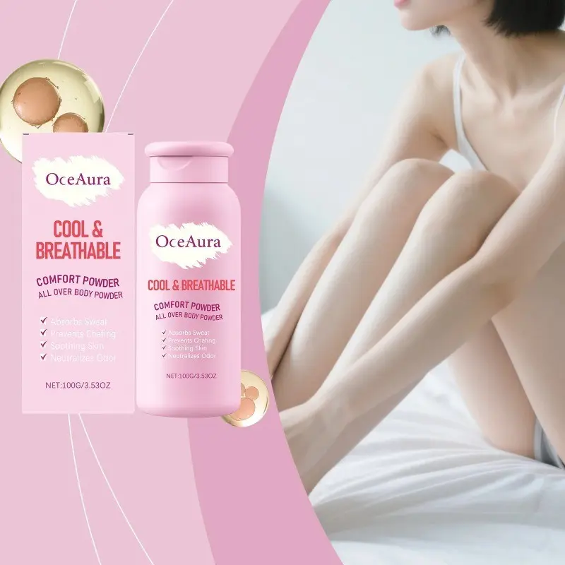 Talcum Powder For Remove Odor Sweat Moisture Refreshing Apply To Inner Thigh Pivate Areas Whole Body Sweat Absorbing Body Powder Summer Dusting Powder