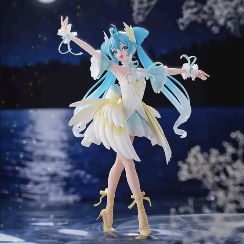 Classic Ballet Swan Lake Hatsune Miku Figure, Premium Collectible Model, Trendy Handmade Statue, PVC Collectible Statue, Perfect Gift for Collection