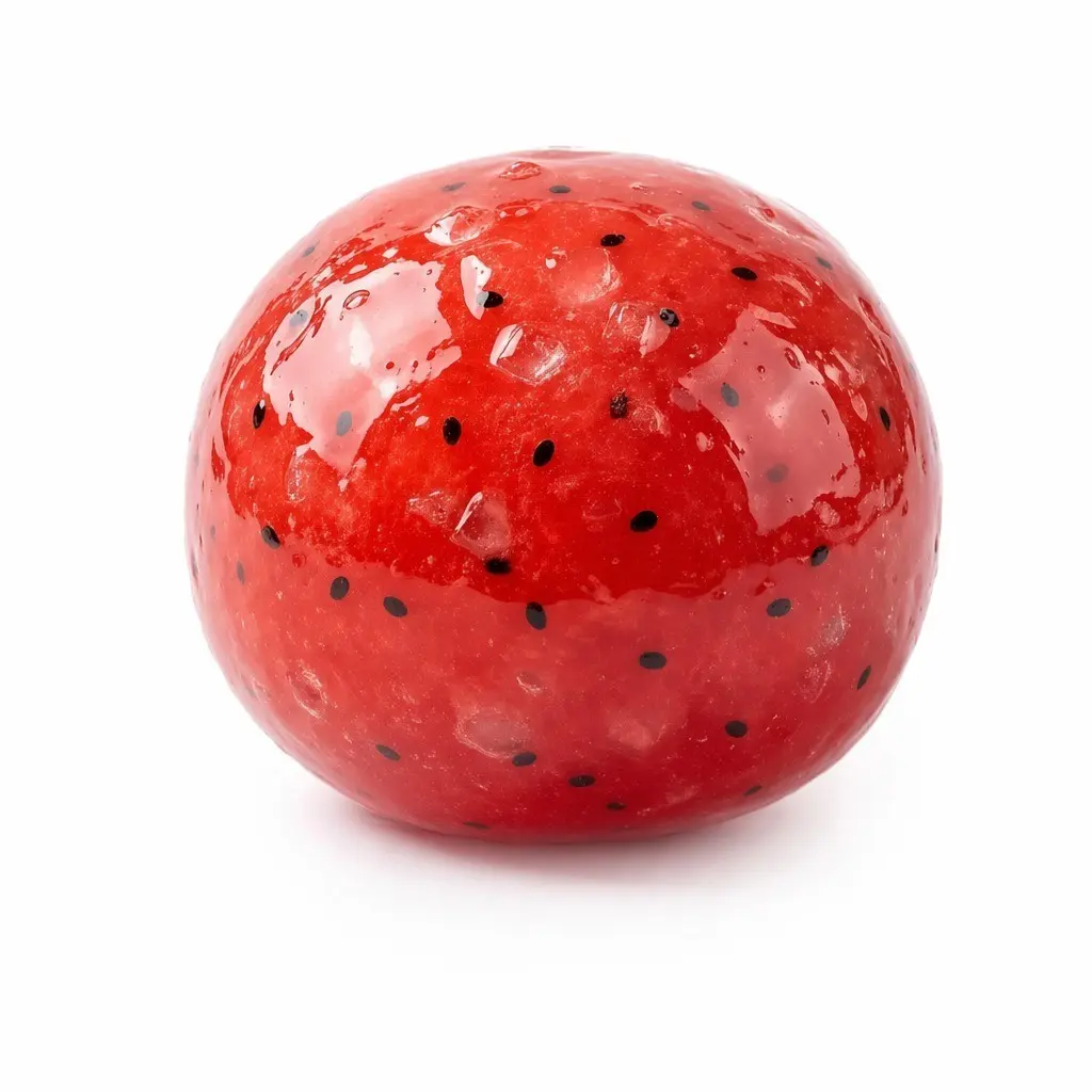 Handmade Watermelon Slushie Stress-Relief Squeeze Toy – Filled with fine sand that creates a delightful crunching sound when squeezed; a fun stress-relief item and an ideal gift choice.
