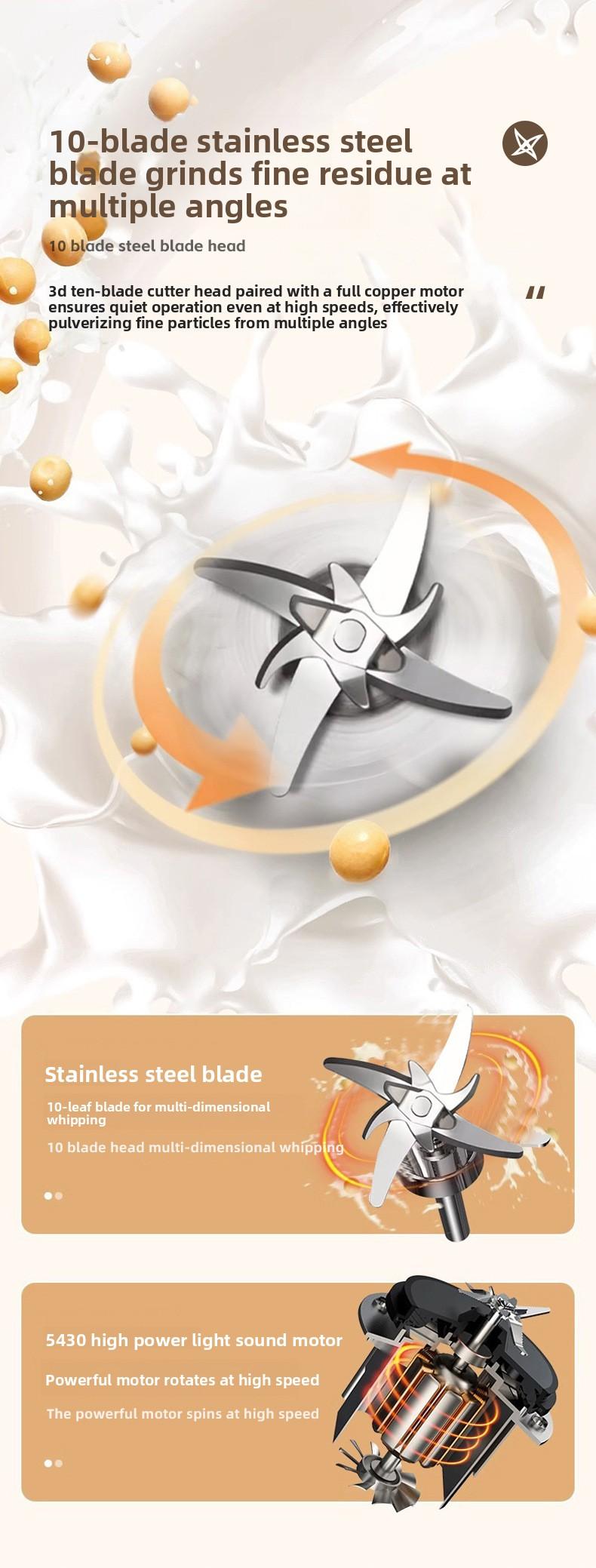 Multifunction Nut Milk Juice Maker,Automatic Soybean Machine Oat With Timer and Keep-Warm