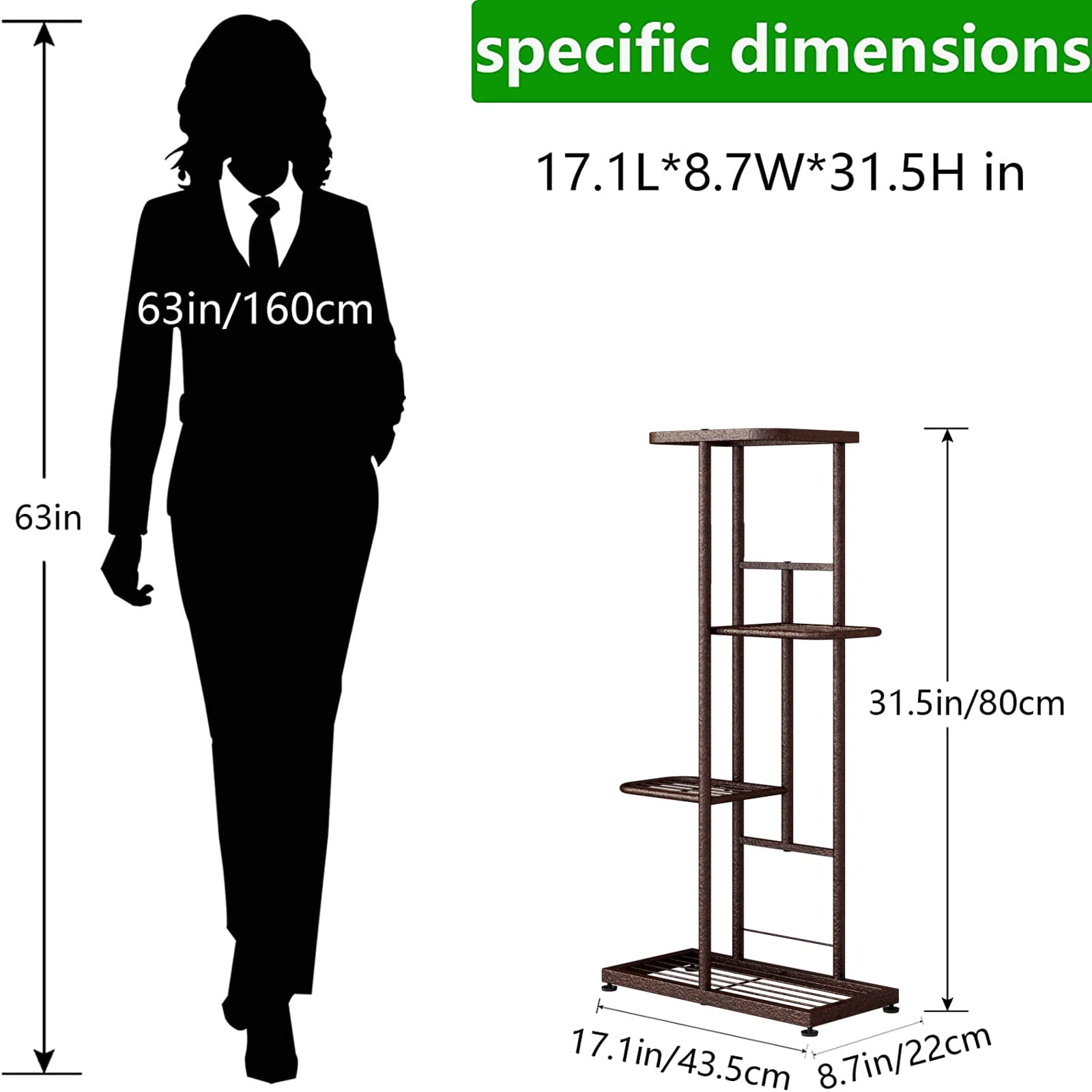 Plant Stand Indoor Outdoor Metal 4 Tier 5 Potted Multiple Flower Pot Holder Shelf Planter Display Shelving Unit for Patio Garden Corner Balcony Living Room【A001】 Deals For You Days Plant Stand Indoor Outdoor Metal 4 Tier 5 Potted Multiple Flower Pot Holder Shelf Planter Display Shelving Unit for Patio Garden Corner Balcony Living Room【A001】 Deals For You Days