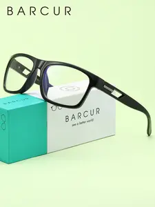 BARCUR Sports Style Anti Blue Light Glasses, Casual Square Frame, Daily Tv Watching, Gaming, Computer Glasses To Reduce Blue Light