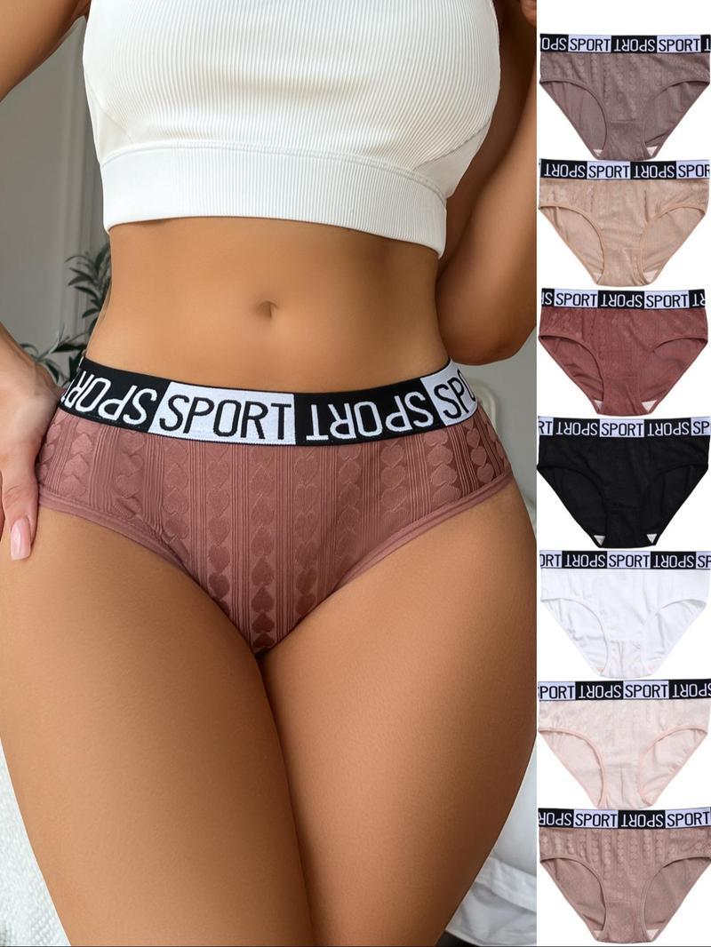 Women's Solid Color Tape Waist Panty, Soft Comfy Breathable Knicker for Daily Wear, Clothing, Underwear for All Seasons,  Lingerie for Women