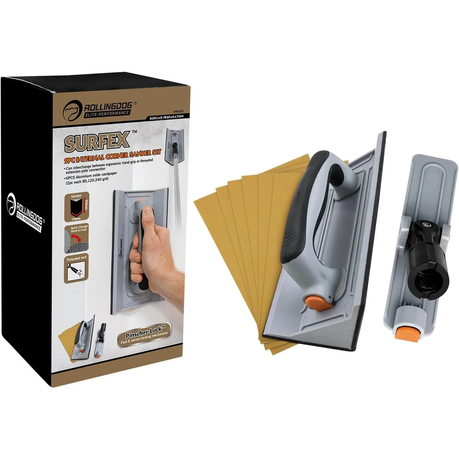 ROLLINGDOG Drywall Corner Sander | Can be Use With Extension Pole