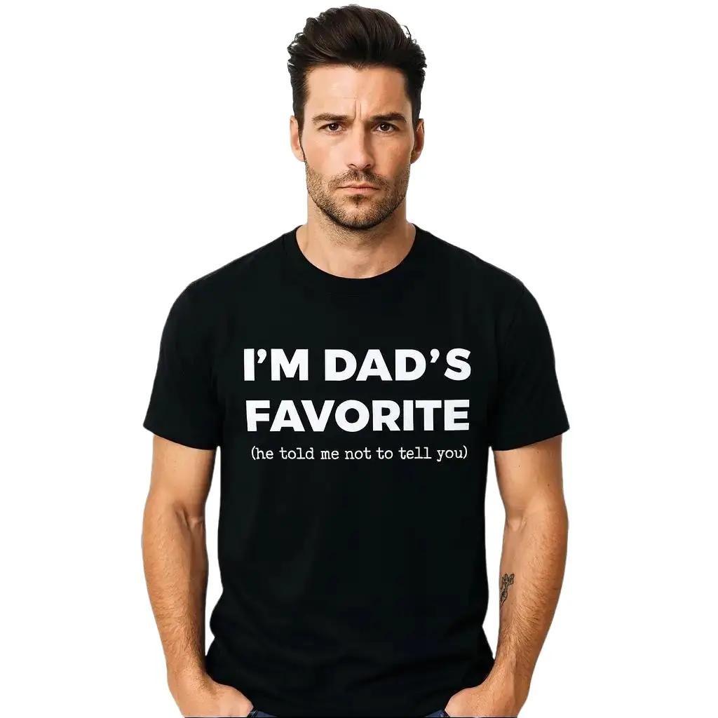 "I'm Dad's Favorite" T-shirt Pure Cotton Unisex Summer Golf Gift for Sons & Daughters Playful Design