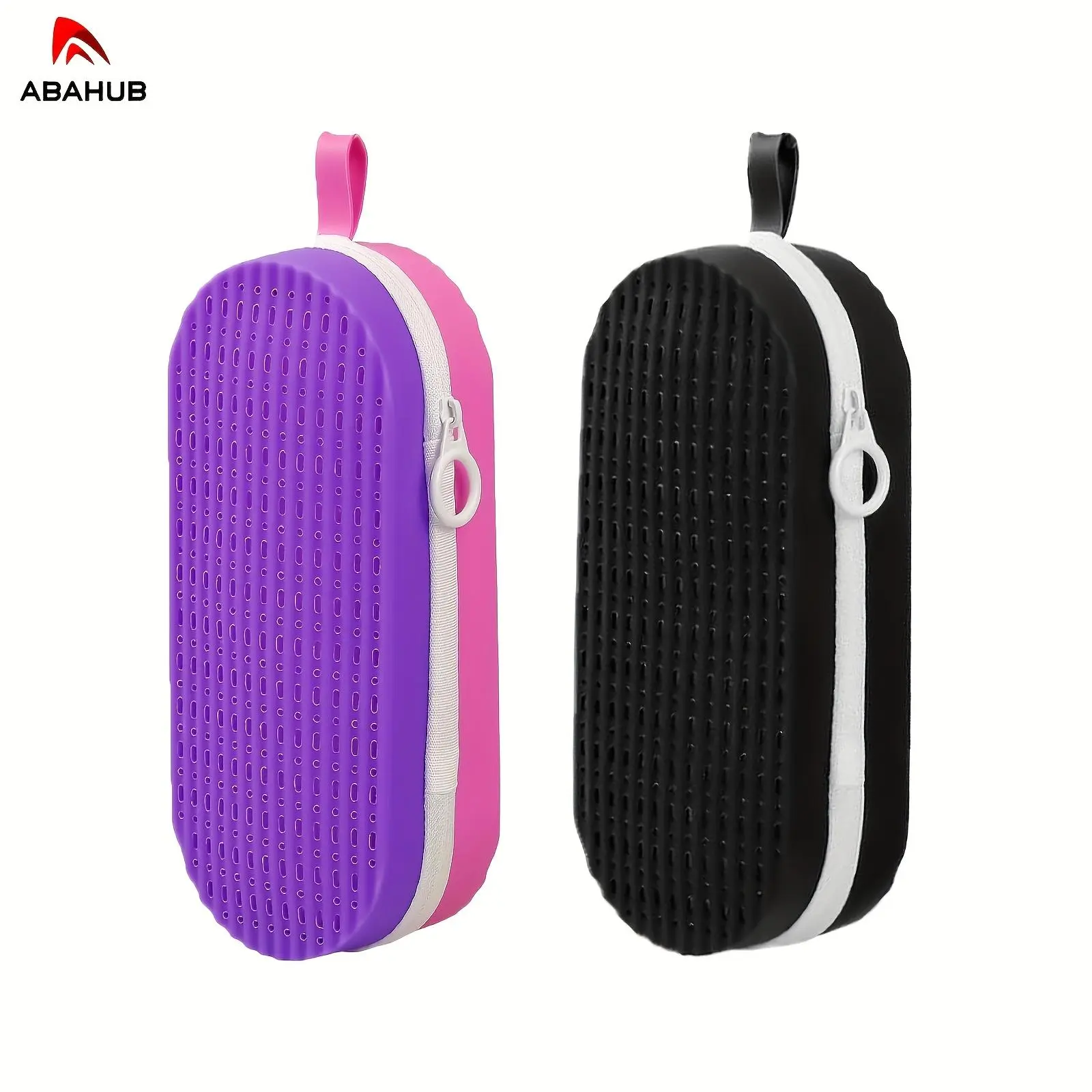 ABAHUB 1pc Double-Sided Breathable Silicone Swim Goggle Case, Portable Travel Swim Cap Organizer, Outdoor Multipurpose Goggle Protection Box.