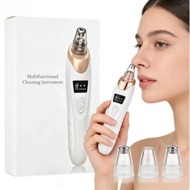 Vacuum Pore Cleanser, 5 Multi-Function Nozzles, Rechargeable Facial Pore Cleaner, Ideal for Gifting and Daily Home Beauty Care
