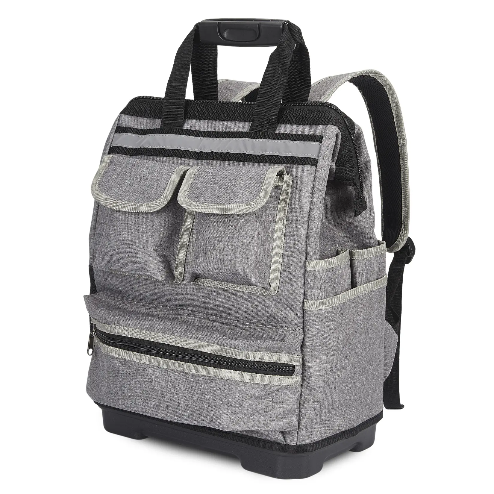 17-Inch Oxford Tool Backpack – Plastic Reinforced Waterproof Base – Designed for Electricians, Carpenters