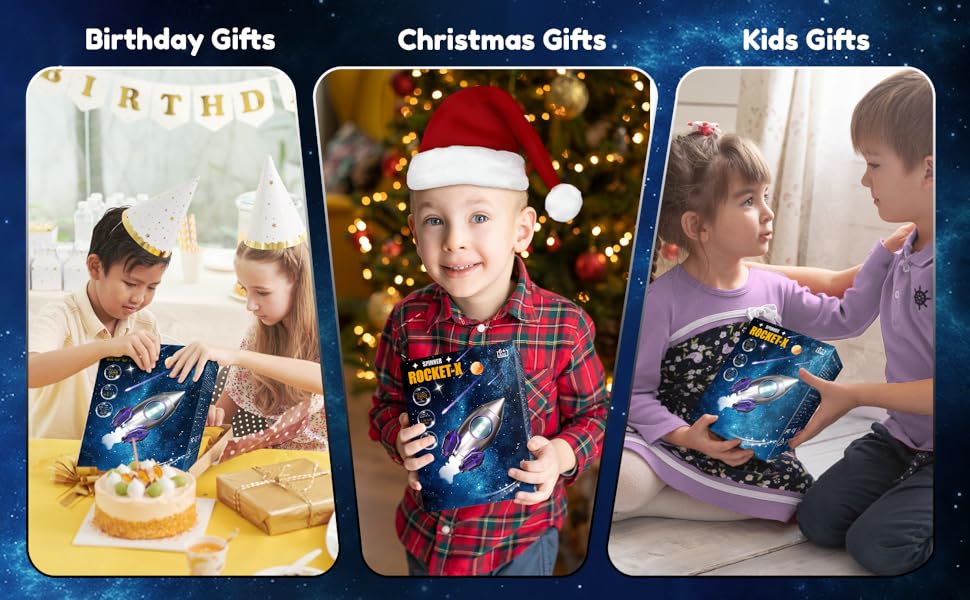 SUNDAY MIRTH Rocket Launcher for Kids -200 Feet of Flight Altitude, Auto Electric Rocket Toys with Safe Parachute, Outdoor Toys Easter Basket Stuffers Birthday Gifts for Boys & Girls Age 6 7 9 10 12 8-13 Years Old