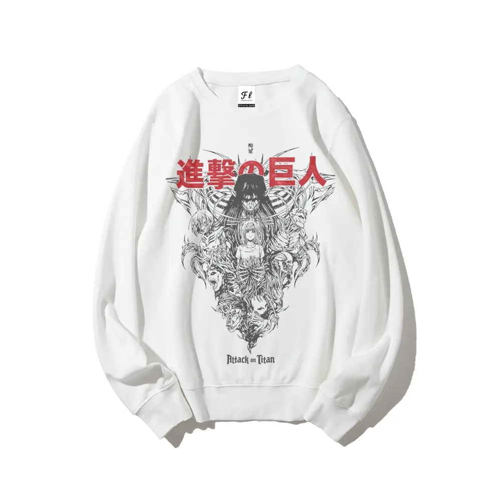 Gildan Men's and Women's Sweatshirt, Vintage Founding Titan & Ymir Graphic Sweatshirt, Attack on Titan Sweatshirt, Unisex Gift Manga Anime Sweatshirt, Gothic Grunge Y2K Emo Scene Amity Affliction Style Clothes Menswear Womenswear Streetwear